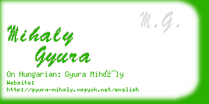 mihaly gyura business card